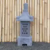 Product image 1 of the product “Japanese style Garden Lantern, made from Andesit Stone. Multipart. 75 cm Height, Roof is 30 cm width. ”